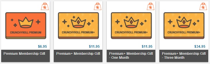 Vale Presente Crunchyroll Premium Gift Card Compare os preços